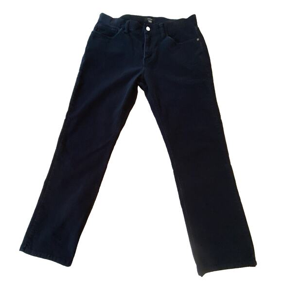 Alfani Mens Corduroy Pants Size 32x30 Color Navy Blue Five-Pocket Cotton Import - Picture 2 of 16